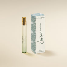 Laura Ashley Serene Meadows perfume bottle and packaging on a beige background