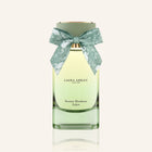 Laura Ashley Serene Meadows perfume bottle with a bow on a white background